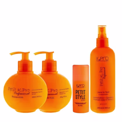 Kit K.Pro Petit com Shampoo 240ml + Condicionador 230ml + Leave-In Teen 220ml + Cera Style 30g