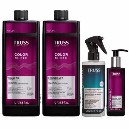 Imagem do produto Kit Truss Color Shield - Shampoo & Condicionador 1 Litro & Leave-In 200ml + Uso Obrigatório 260ml