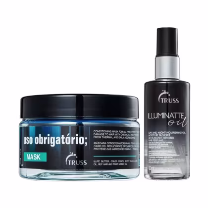 Imagem do produto Kit Truss Uso Obrigatório Máscara Capilar 180g + Truss Illuminatte Oil - Óleo Capilar 60ml
