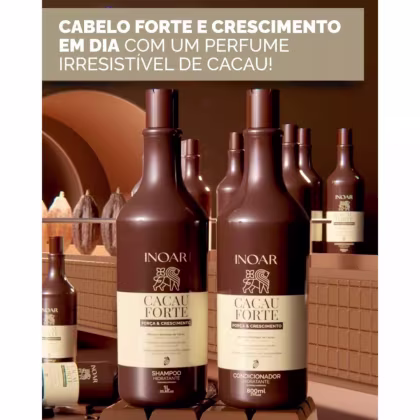 Imagem do produto Kit Inoar Cacau Forte Shampoo 1l + Condicionador 800ml