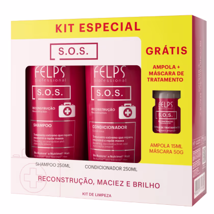 Imagem do produto Felps Kit Especial S.O.S Reconstrução Capilar - 4 Itens