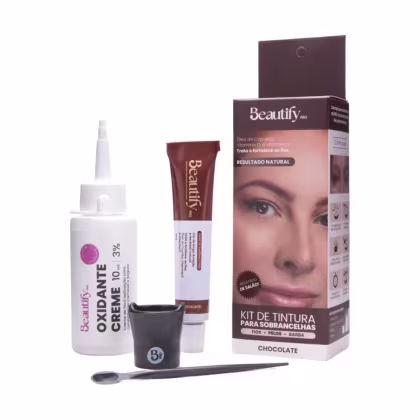 Imagem do produto Kit Tintura Sobrancelhas e Barba com Oxidante 10g  Chocolate   - Beautify Pro