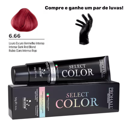 Imagem do produto Coloração Permanente Select Color Nº6.66 Vermelho Intenso Prohall 50g