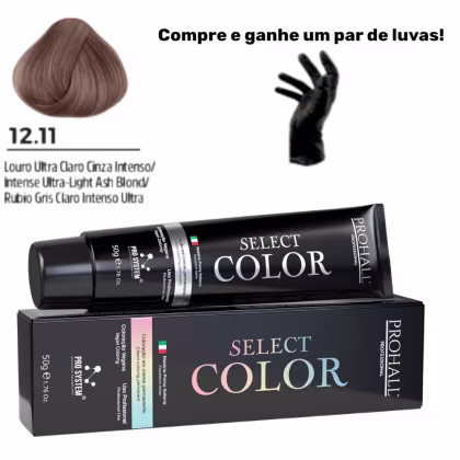 Imagem do produto Coloração Permanente Select Color Nº12.11 Louro Cinza Intenso Prohall 50g