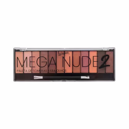 Imagem do produto Paleta De Sombras para Olhos Mega Nude 2 Luisance 12 Cores Cintilantes e Matte