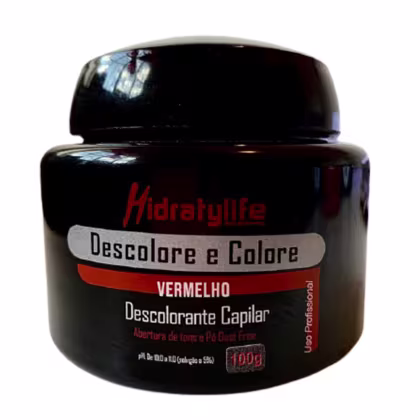 Pó Descolorante Capilar Mairibel Hidratylife Descolore e Colore Vermelho, 100g.