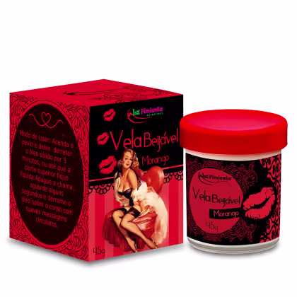 Imagem do produto Vela Beijável Sabor Morango HOT (Excita e Aquece) - 45g La Pimienta