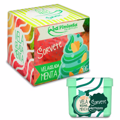 Imagem do produto Vela Beijável ICE Sorvete de Menta 50g - La Pimienta