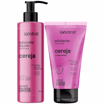 Imagem do produto Kit Sabonete Liquido 190ml + Esfoliante 150g Corpo E Rosto Labotrat Dia A Dia Cheiro De Fruta Cereja