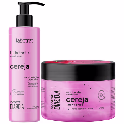 Imagem do produto Kit Hidratante 190ml + Esfoliante 300g Corpo E Rosto Labotrat Dia A Dia Cheiro De Fruta Cereja
