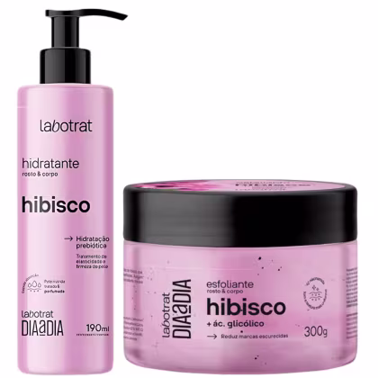 Imagem do produto Kit Hidratante + Esfoliante Corpo E Rosto Labotrat Dia A Dia Cheiro De Fruta Hibisco 300g