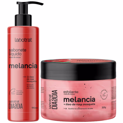 Imagem do produto Kit Sabonete Liquido + Esfoliante Corpo E Rosto Labotrat Dia A Dia Cheiro De Fruta Melancia 300g