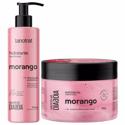 Imagem do produto Kit Hidratante + Esfoliante Corpo E Rosto Labotrat Dia A Dia Cheiro De Fruta Morango 300g