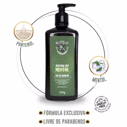 Imagem do produto Muchacho Cosméticos Mentol - Gel de Barbear 500g