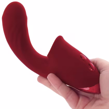 Imagem do produto Estimulador Clitoriano Duplo Ponto G e Ondas Vermelho