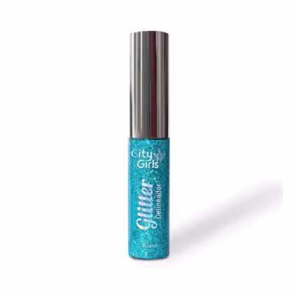 Imagem do produto Delineador Líquido Glitter Colorido Azul City Girls