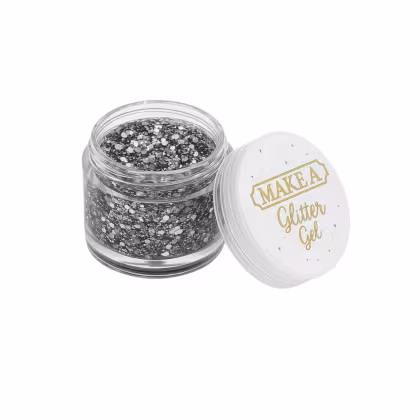 Imagem do produto Gel Glitter Carnaval Prata para Rosto Corpo e Cabelo Brilho Intenso