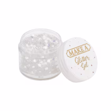 Imagem do produto Gel Glitter Carnaval Branco para Rosto Corpo e Cabelo Brilho Intenso