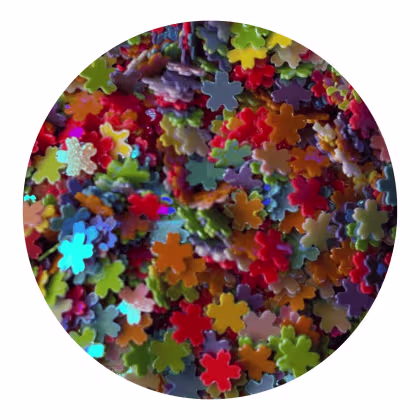 Imagem do produto Glitter Mini Confete Paête Colorido Florzinha 3g