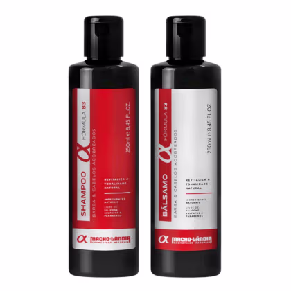 Imagem do produto Kit Shampoo + Balsamo Macho-Lândia Fórmula 84 Fios Acobreados - 250ml