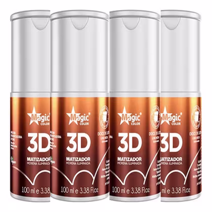 Imagem do produto Kit Com 4 Matizador Morena Ilumina Doce Leite Magic Color - 100ml