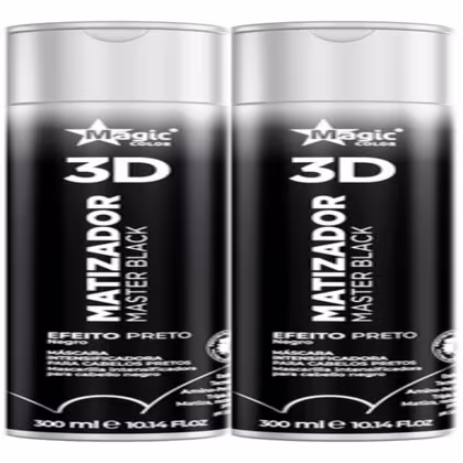 Imagem do produto Kit 2 Matizador Magic Color 3d Master Cabelos Pretos - 300ml
