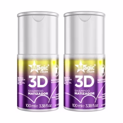 Imagem do produto Kit Com 2 Mini Shampoo Matizador 3d Magic Color- 100ml