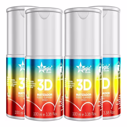 Imagem do produto Kit Com 4 Matizador Ruivo Summer Magic Color - 100ml