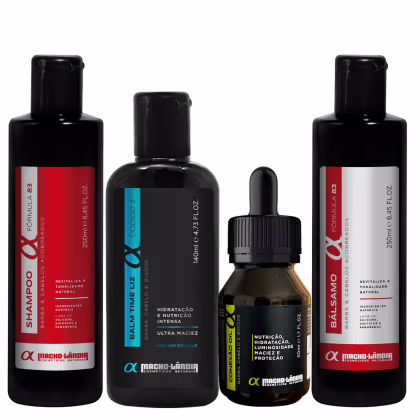 Imagem do produto Kit Barba Ruiva Macho Lândia Balm + Shampoo + Bálsamo +óleo