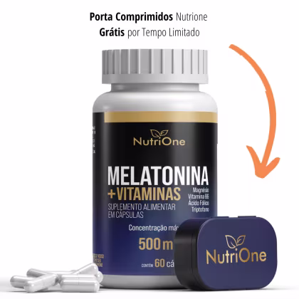 Imagem do produto Melatonina 60 Cápsulas + Triptofano, Magnésio, Metilfolato e Vitamina B6 - Nutrione