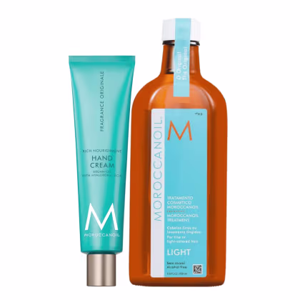 Imagem do produto Moroccanoil Kit Fragrance Originals Hand Cream 100ml + Treatment Light Óleo Capilar 200ml