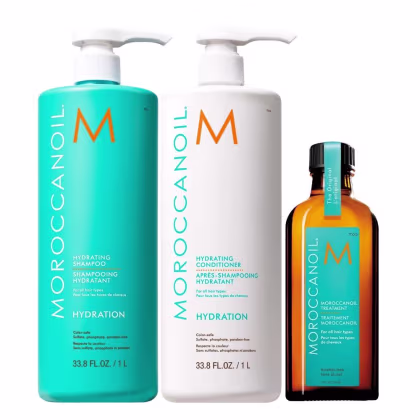 Imagem do produto Kit Moroccanoil Hydration - Shampoo 1L + Condicionador 1L + Óleo 100ml