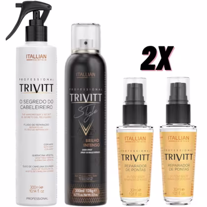 Imagem do produto Kit Itallian Hairtech Professional Trivitt Style Brilho Saudável (4 Produtos)