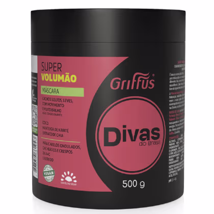 Imagem do produto Griffus Divas do Brasil Super Volumão - Máscara Capilar 500g