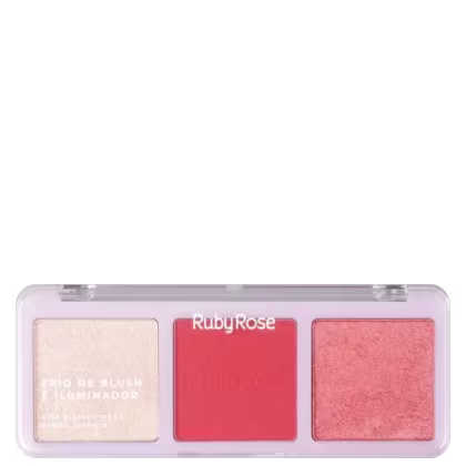 Imagem do produto Ruby Rose Trio HL70|B20|BH10 - Paleta de Blush e Iluminador 20,8g