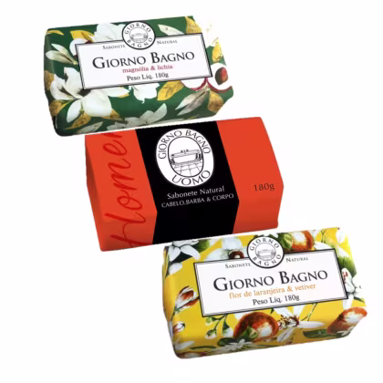 Imagem do produto Kit Giorno Bagno Flor de Laranjeira, Lichia e Uomo Laranja (3 produtos)