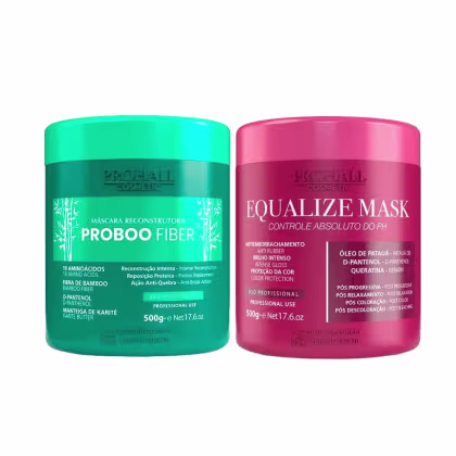 Imagem do produto Kit Prohall Cosmetic Equalize Proboo Fiber (2 Produtos)