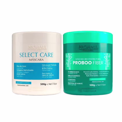 Imagem do produto Kit Prohall Cosmetic Select Care + Proboo Fiber (2 Produtos)