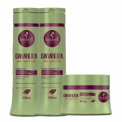 Imagem do produto Kit Haskell Bananeira Pós-Química Tratamento (3 Produtos)