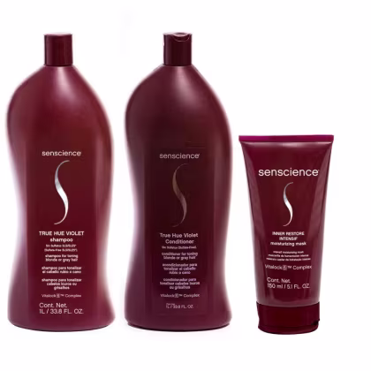Imagem do produto Senscience True Hue Violet Shampoo + Condicionador 1L + Inner Restore Intensif 150ml