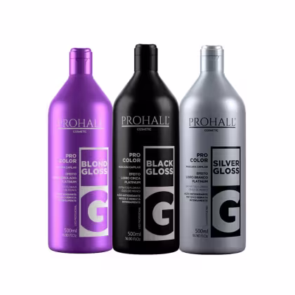 Imagem do produto Kit Matizador Prohall Loiro Branco + Loiro Cinza + Perolado