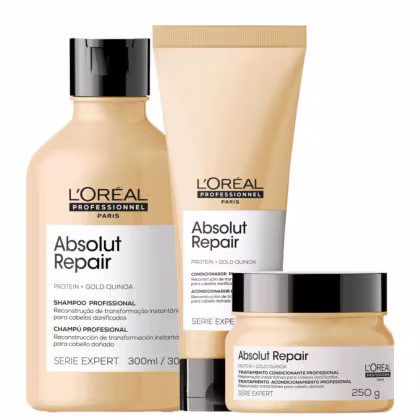 Imagem do produto L'Oréal Professionnel Absolut Repair Gold Quinoa Shampoo 300ml + Condicionador 200ml + Máscara 250g