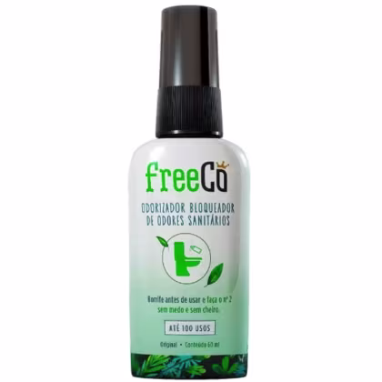 Bloqueador de Odores Sanitários FreeCô Capim Limão, 60ml.