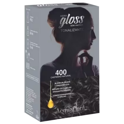 Imagem do produto Acquaflora Hidra Gloss 400 Castanho Natural - Tonalizante