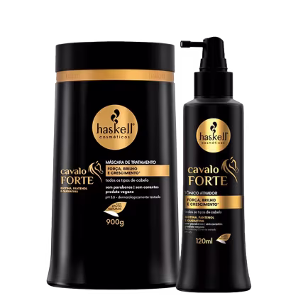 Imagem do produto Kit Haskell Cavalo Forte Máscara 900g + Tônico Ativador Capilar (2 Produtos)