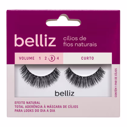 Imagem do produto Belliz Volume 3 Curto 113 - Cílios Postiços (2 Unidades)