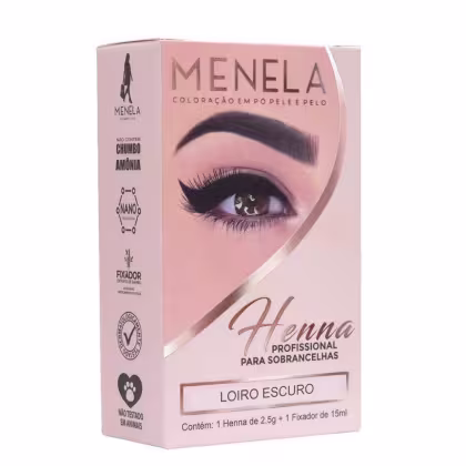 Imagem do produto HENNA PARA SOBRANCELHAS MENELA LOURO ESCURO 2,5G +FIXADOR