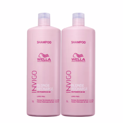 Imagem do produto Kit Wella Professionals Invigo Blonde Recharge - Shampoo (2 Unidades)