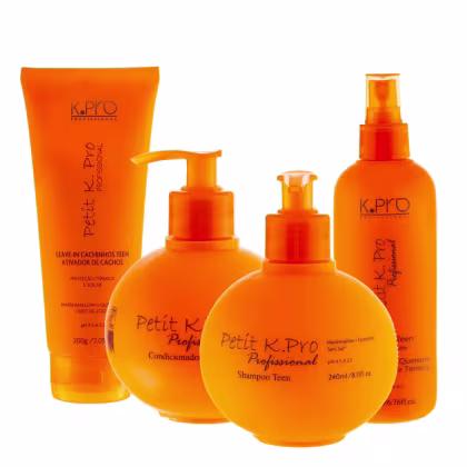 Imagem do produto KIT KPRO PETIT PARA CABELOS CACHEADOS INFANTIL SH,COND, LEAVIN E ATIVADOR DE CACHOS.