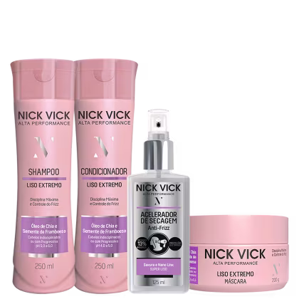 Imagem do produto Kit Nick & Vick Alta Performance Liso Extremo Quarteto (4 Produtos)